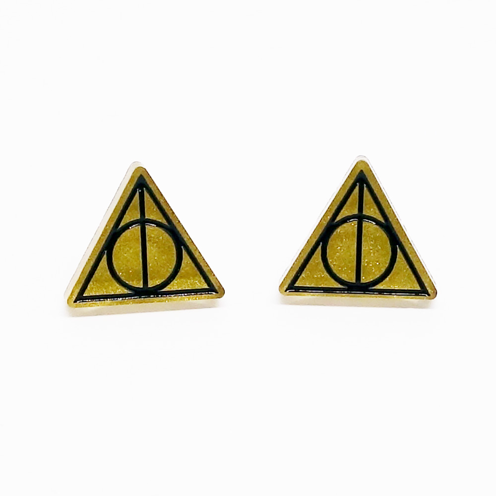 Boucles d'oreilles Relique de la mort Or (Harry Potter) - LiliPop – Image 3