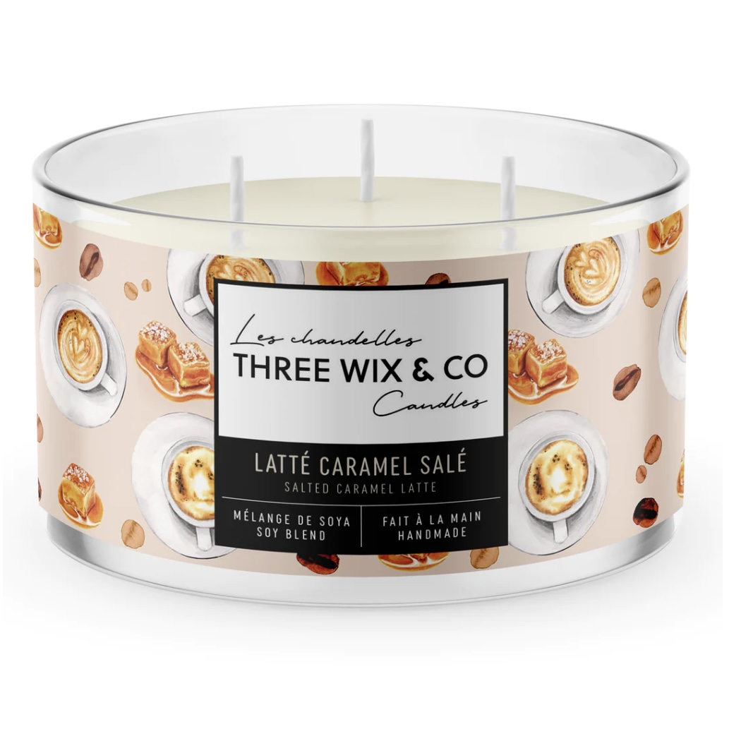 Three Wix & Co - Chandelle latté caramel salé