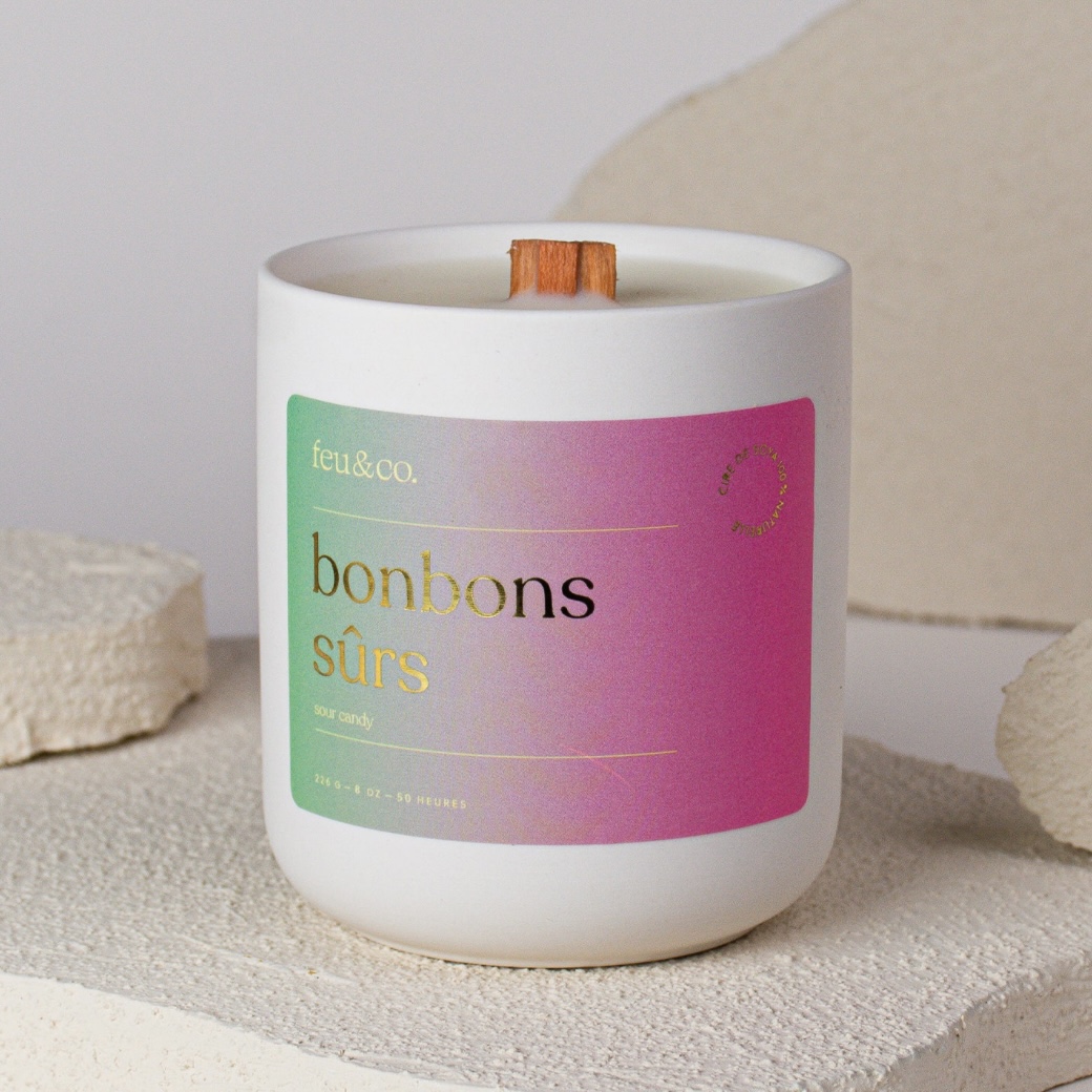 Chandelle qui crépite bonbons sûres - Feu et Co