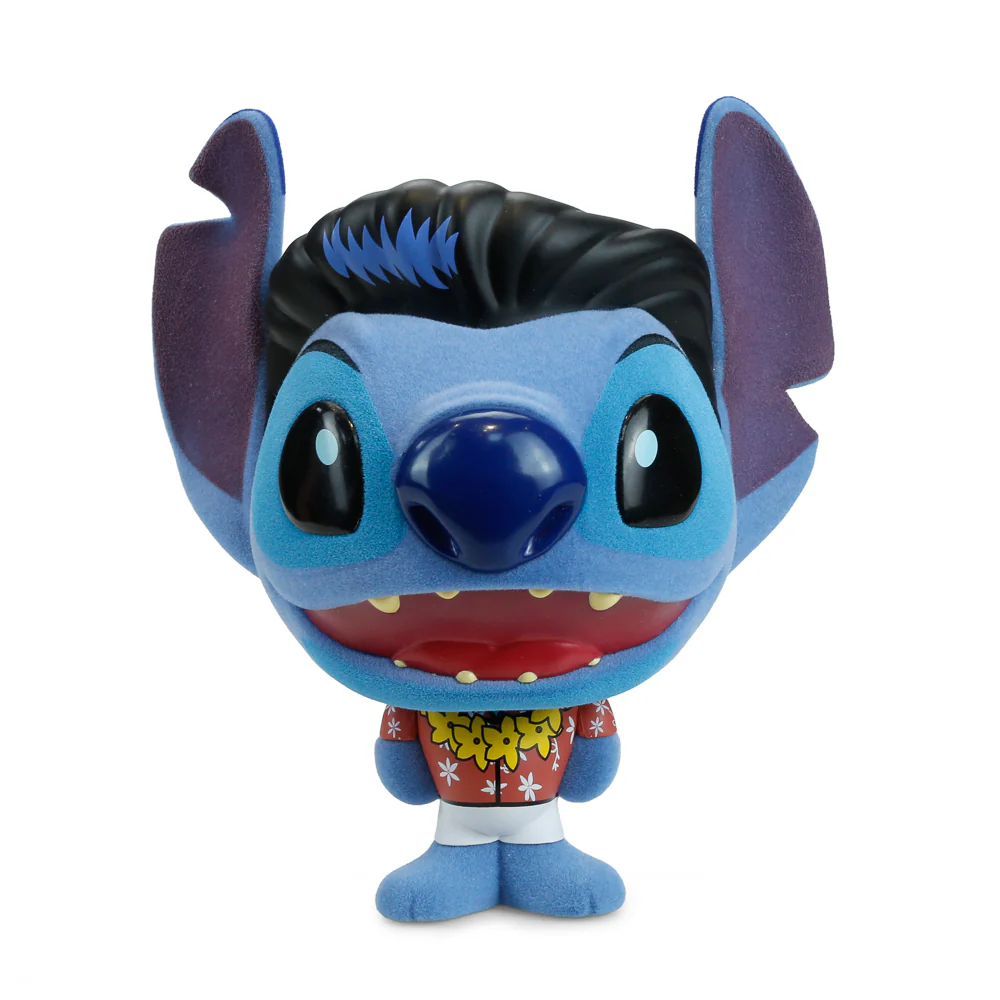 Figurine Stitch en vinyle floqué 4 pouces d'Elvis Bhunny hawaïen - Disney