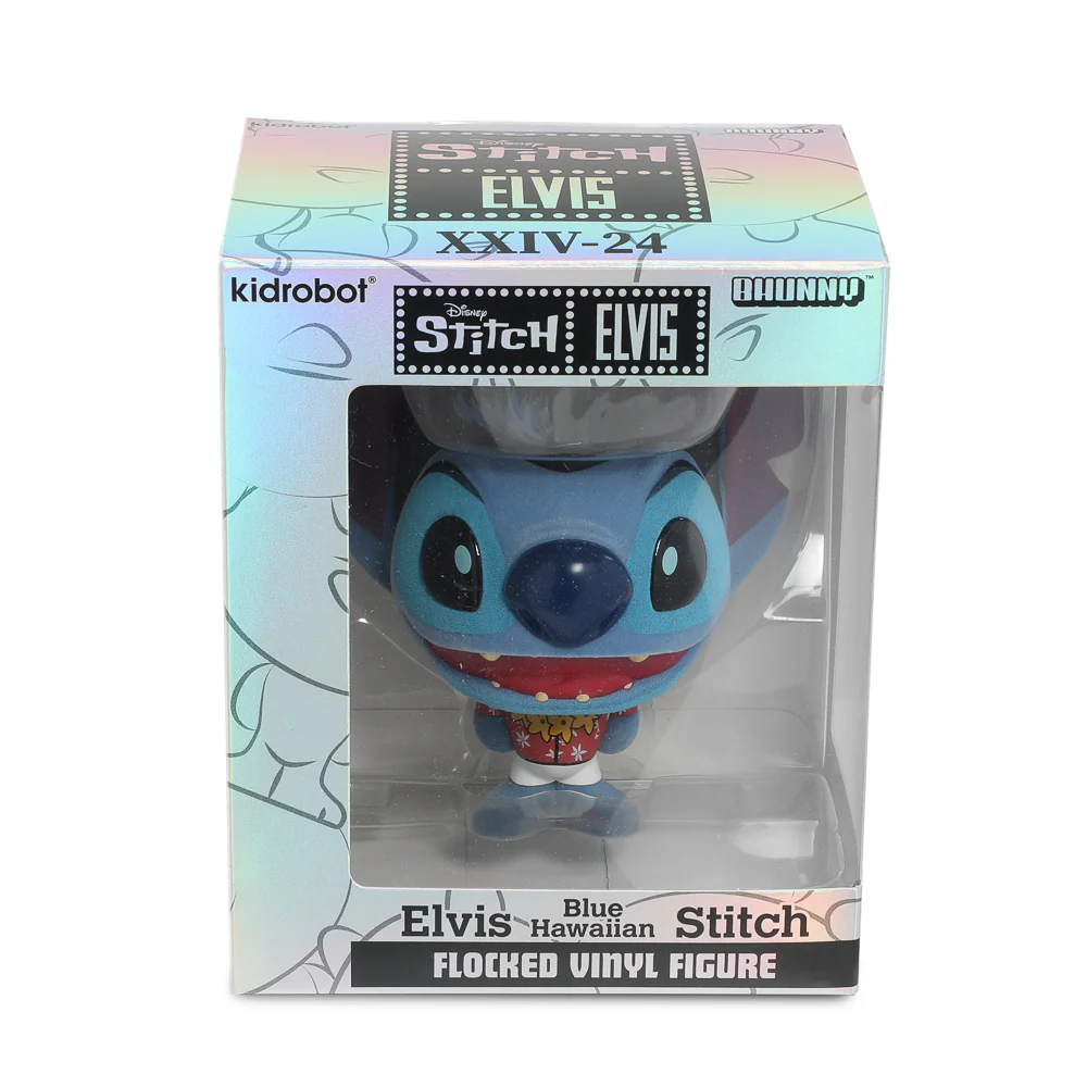 Figurine Stitch en vinyle floqué 4 pouces d'Elvis Bhunny hawaïen - Disney – Image 4