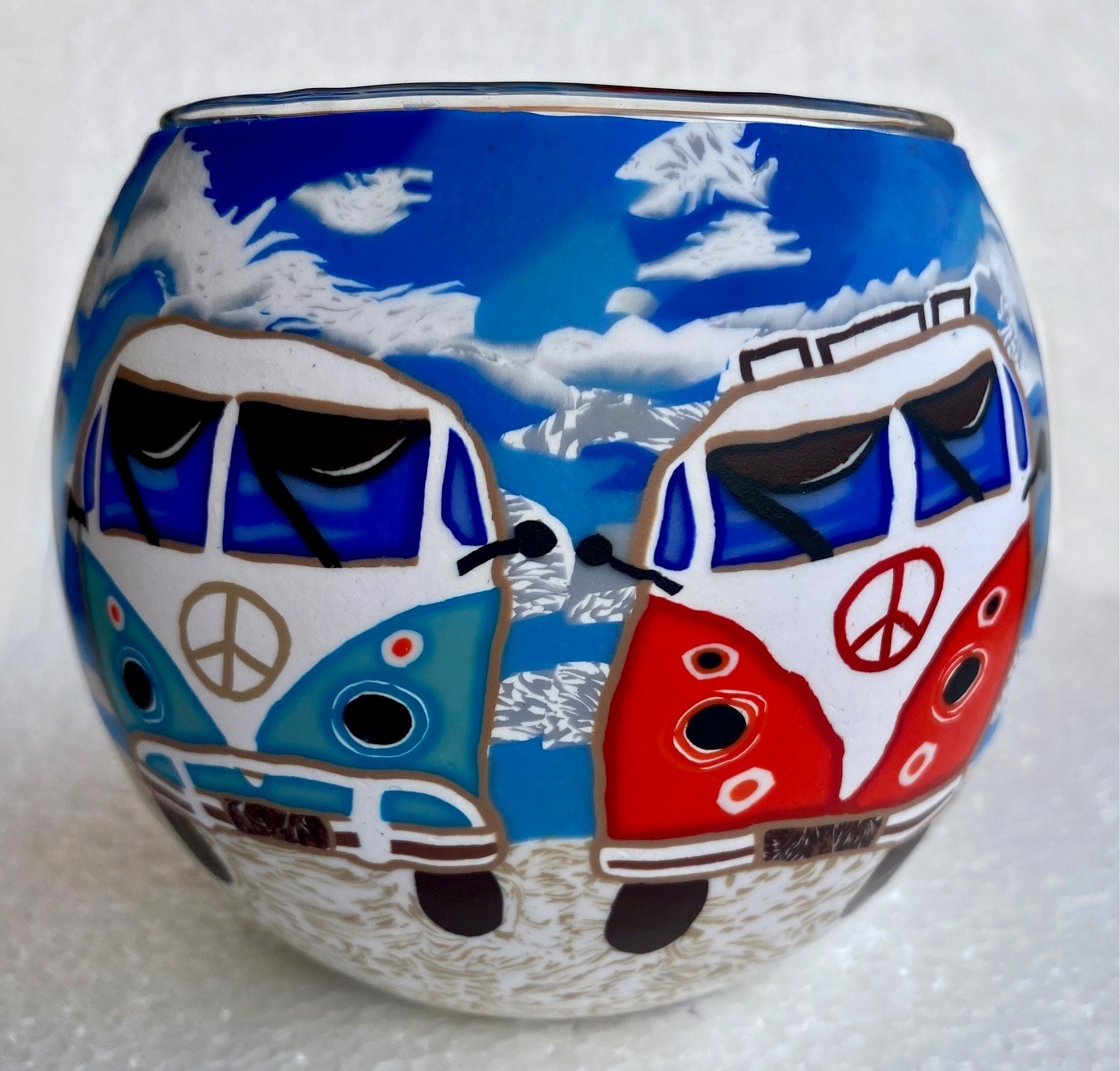 Globe lumineux en verre - Camping