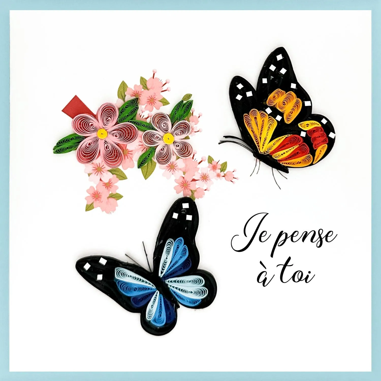 Carte de poésie en papier - Papillon