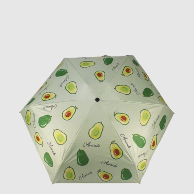 Parapluie compact avec coquille et protection solaire UPF avocat - Mat