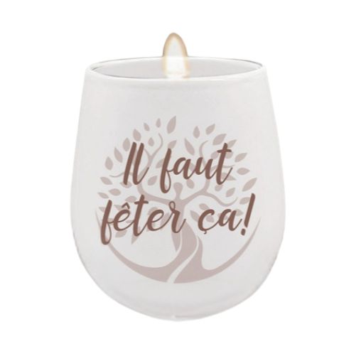 Chandelle de soya inspirante - Il faut fêter ça!