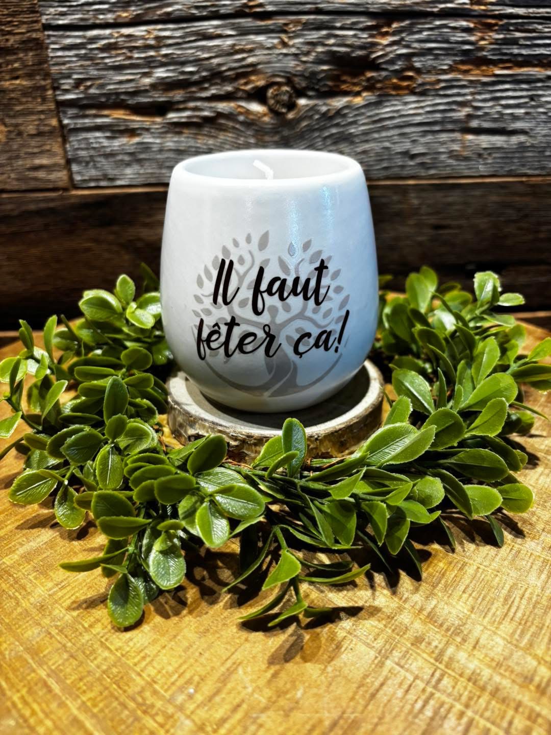 Chandelle de soya inspirante - Il faut fêter ça! – Image 2