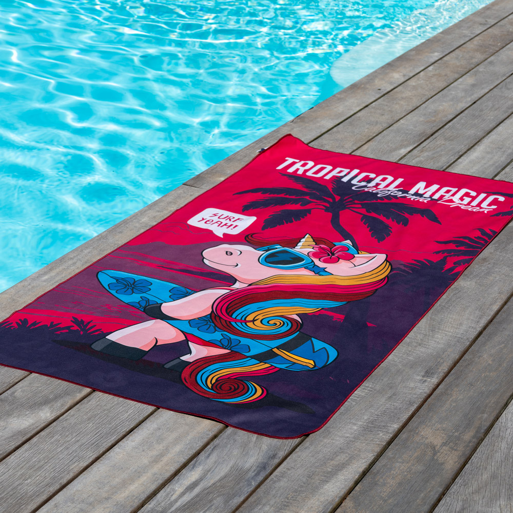 Serviette de plage en microfibre Licorne magique - K5 – Image 5