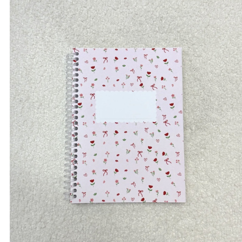 Mini cahier de notes Boucles et fleurs - Alarocquedesign