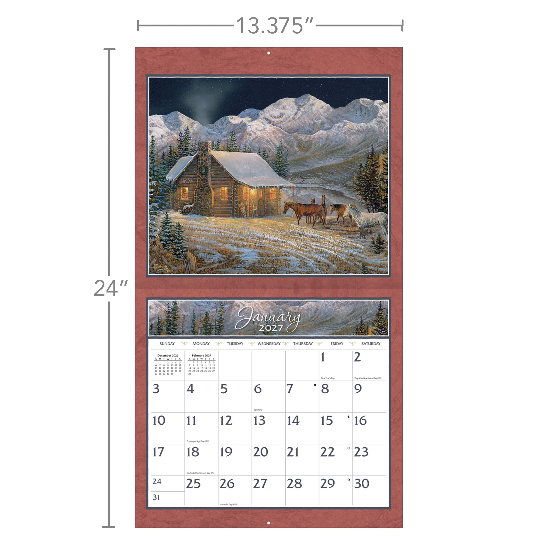 Calendrier mural Meadowland 2027 - Lang – Image 3