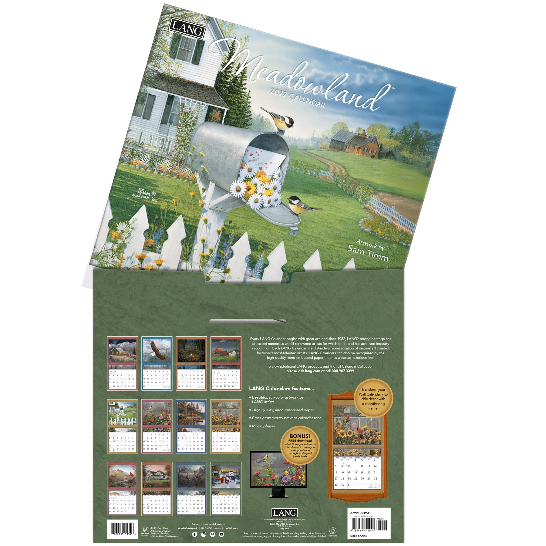 Calendrier mural Meadowland 2027 - Lang – Image 5