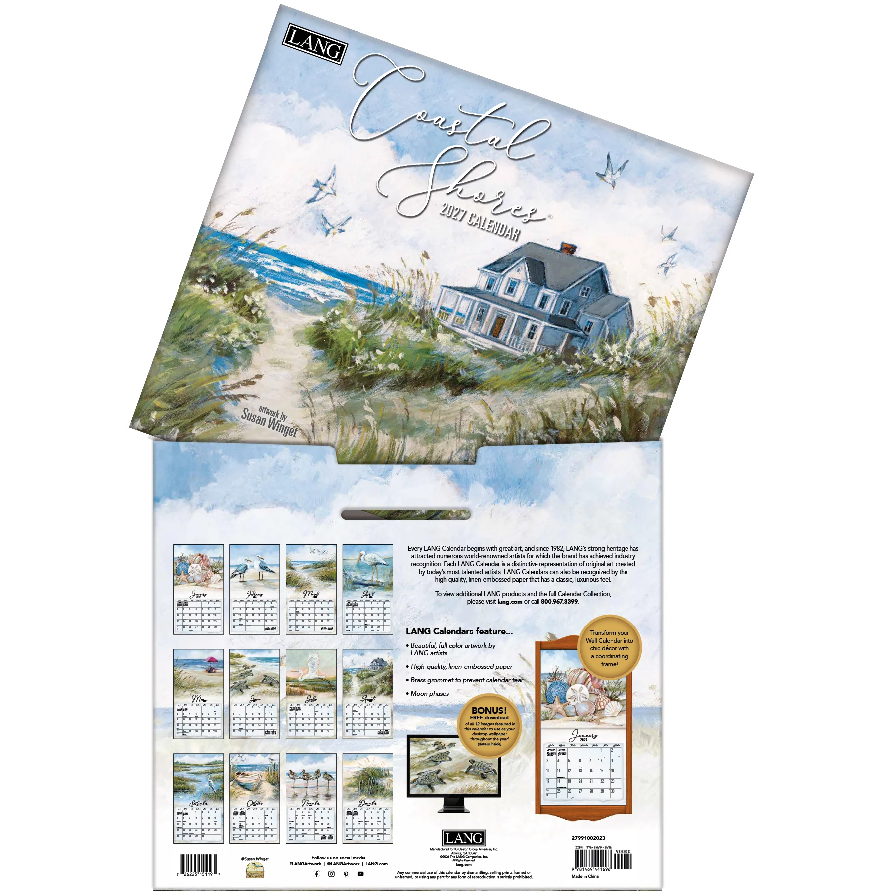 Calendrier mural Coastal Shores 2027 - Lang – Image 5