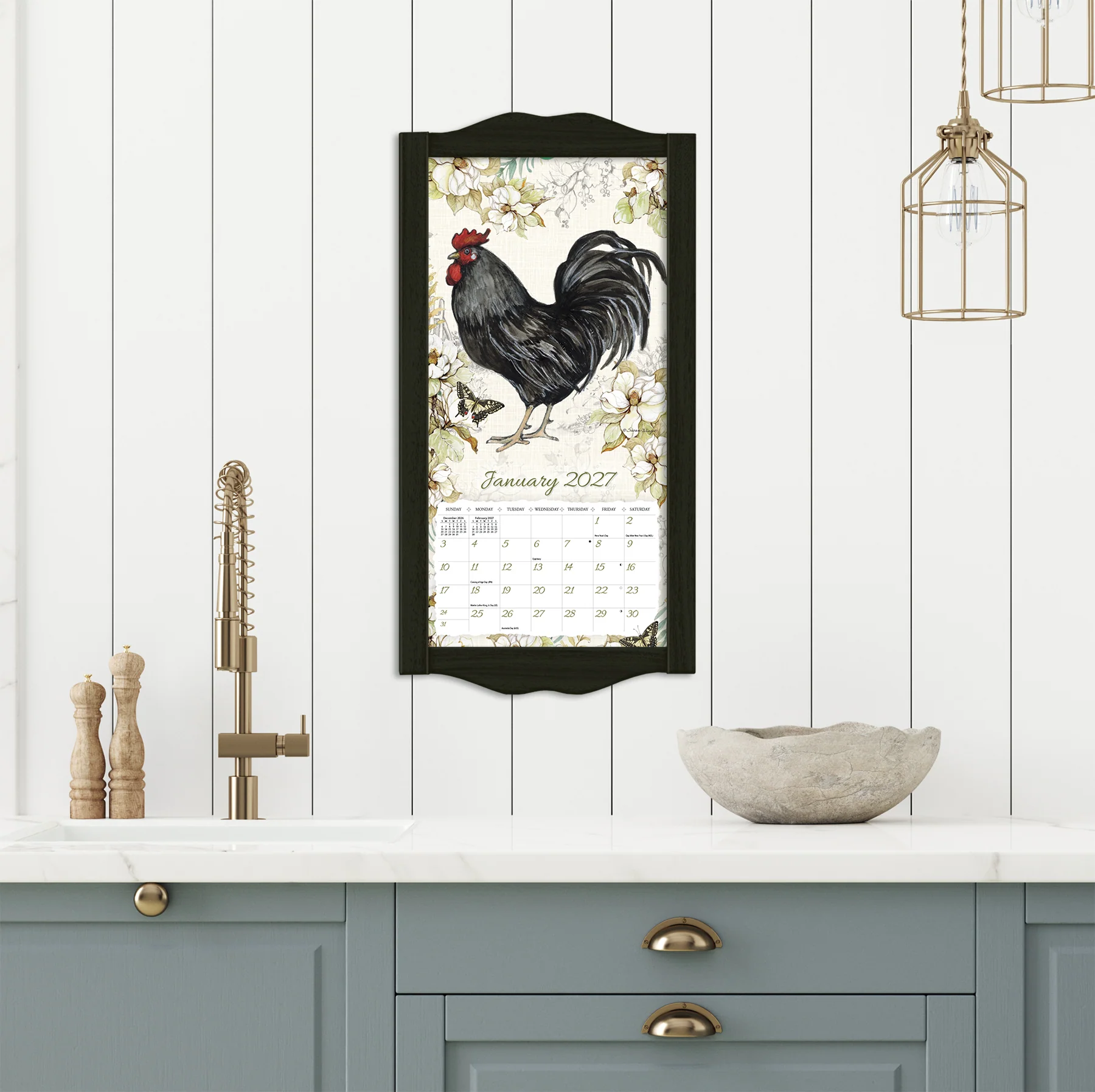 Calendrier mural vertical petit Proud Rooster 2027 - Lang – Image 3